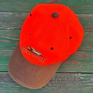 Westervelt Lodge blaze orange brown snapback hunting hat One Size